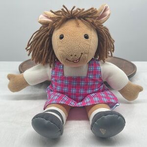 D.W. Plush 1998 Marc Brown Arthur PBS Little Sister Aardvark Dress